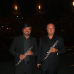 Con Carlo Romano, pre-concerto